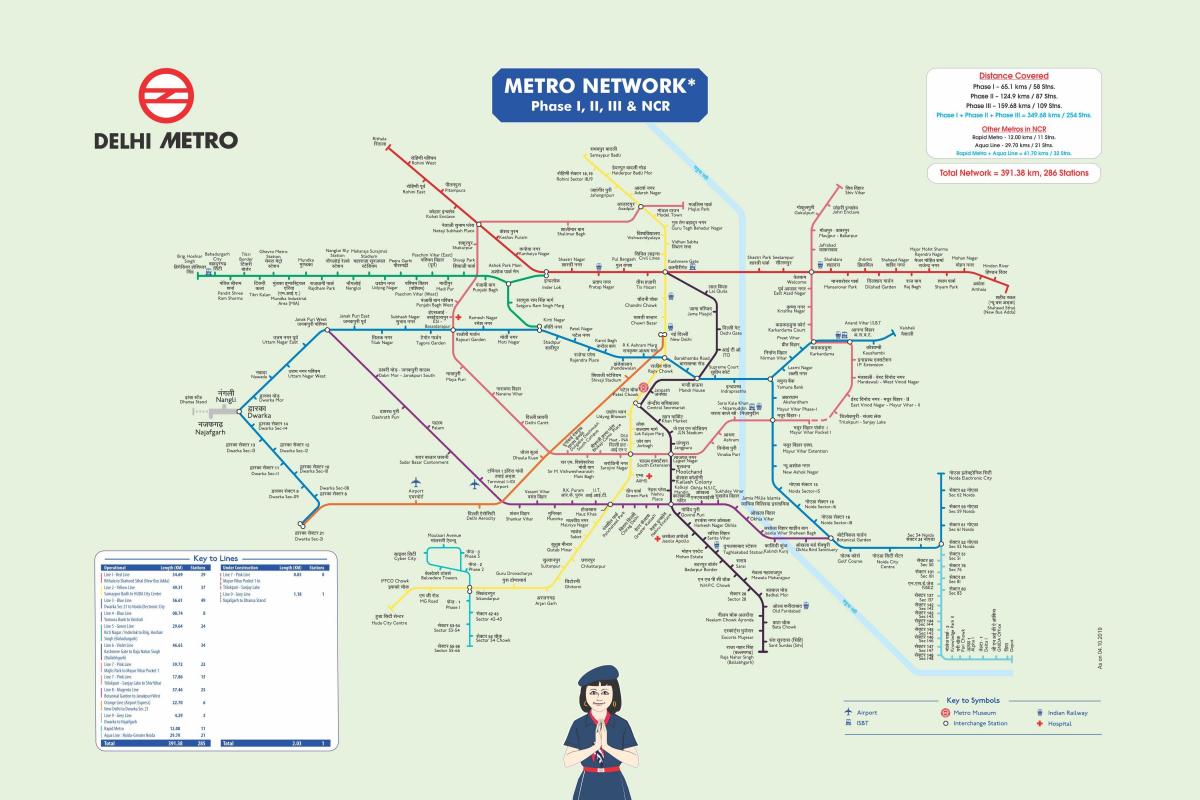 New Delhi metro station kaart